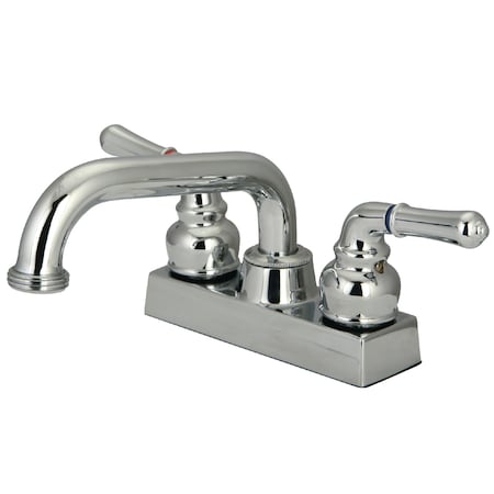 Kingston Brass 4 in Centerset2-HandleLaundry Faucet, Chrome KB2471NML